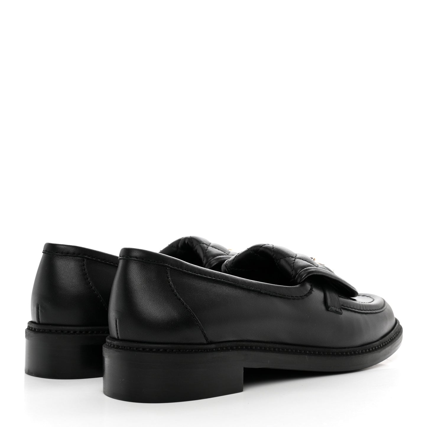 Lambskin Quilted CC Turnlock Loafers 42 Black