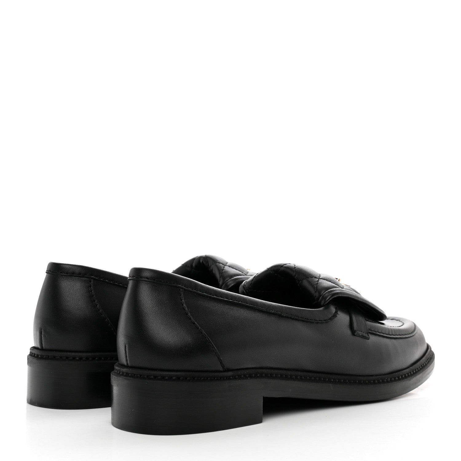 Chanel Lambskin Quilted CC Turnlock Loafers 42 Black 4 of 10