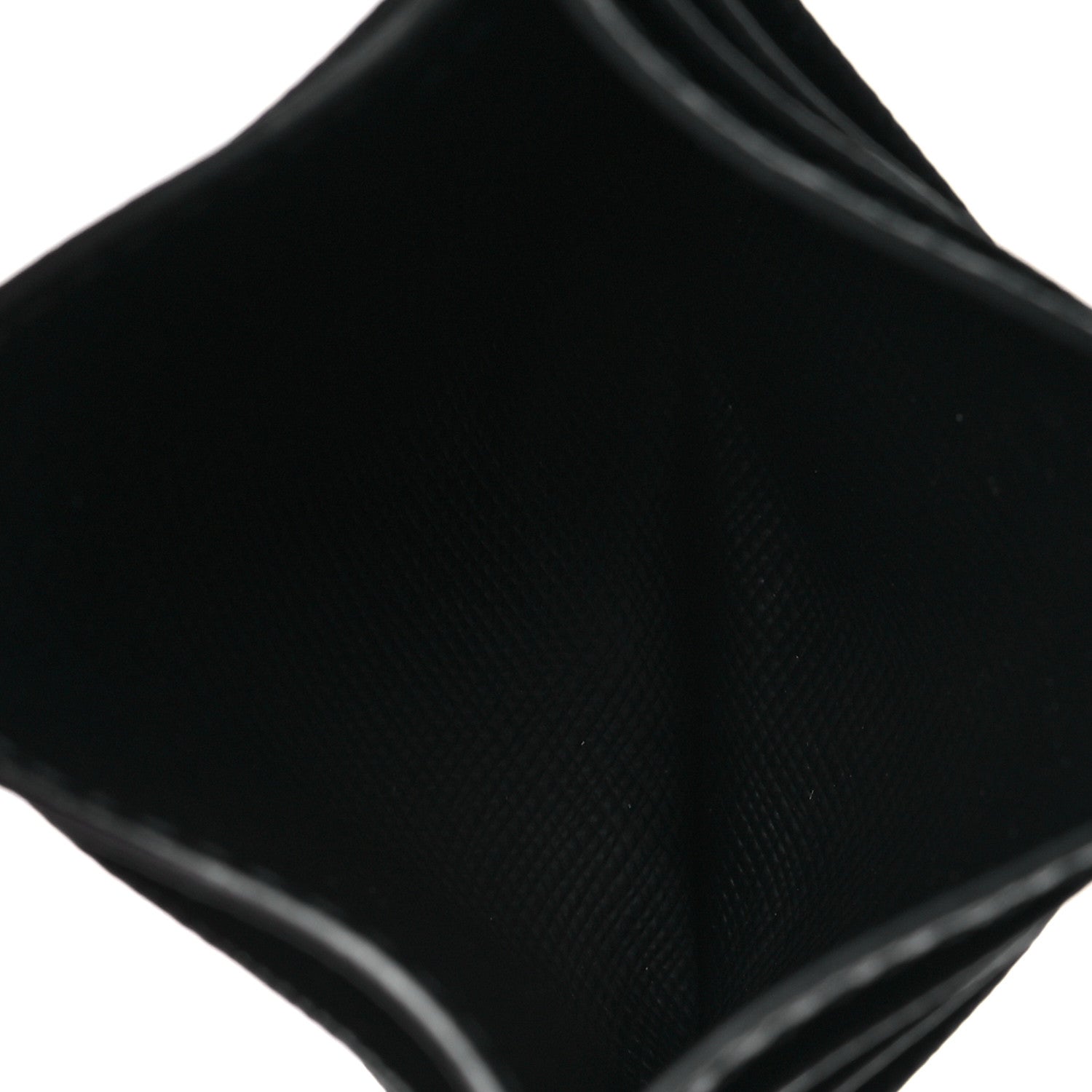 Prada Saffiano Triangle Card Holder Black 5 of 7