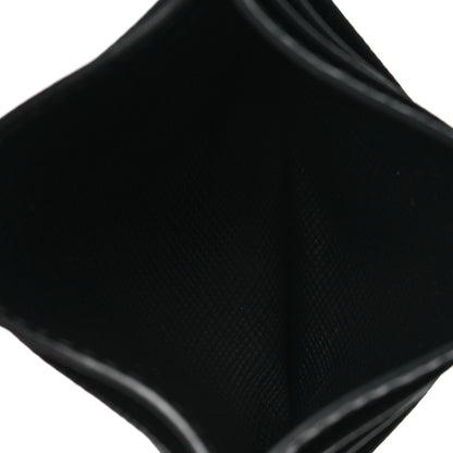 Prada Saffiano Triangle Card Holder Black 5 of 7
