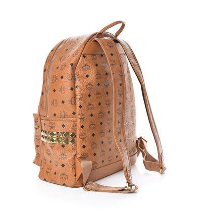 MCM Visetos Large Side Studs Stark Backpack Cognac 3 of 9