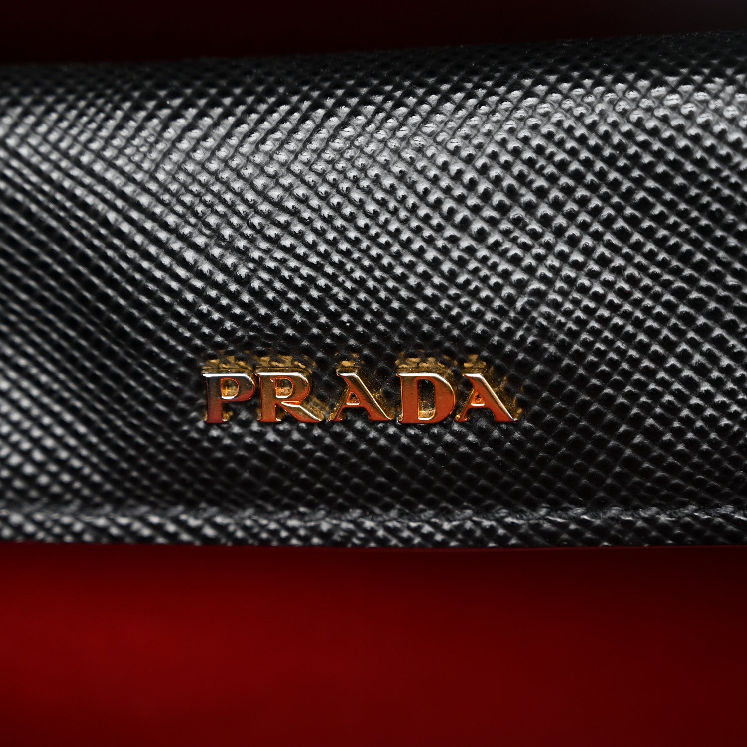 Prada Saffiano Cuir Medium Double Bag Black Fuoco 6 of 11