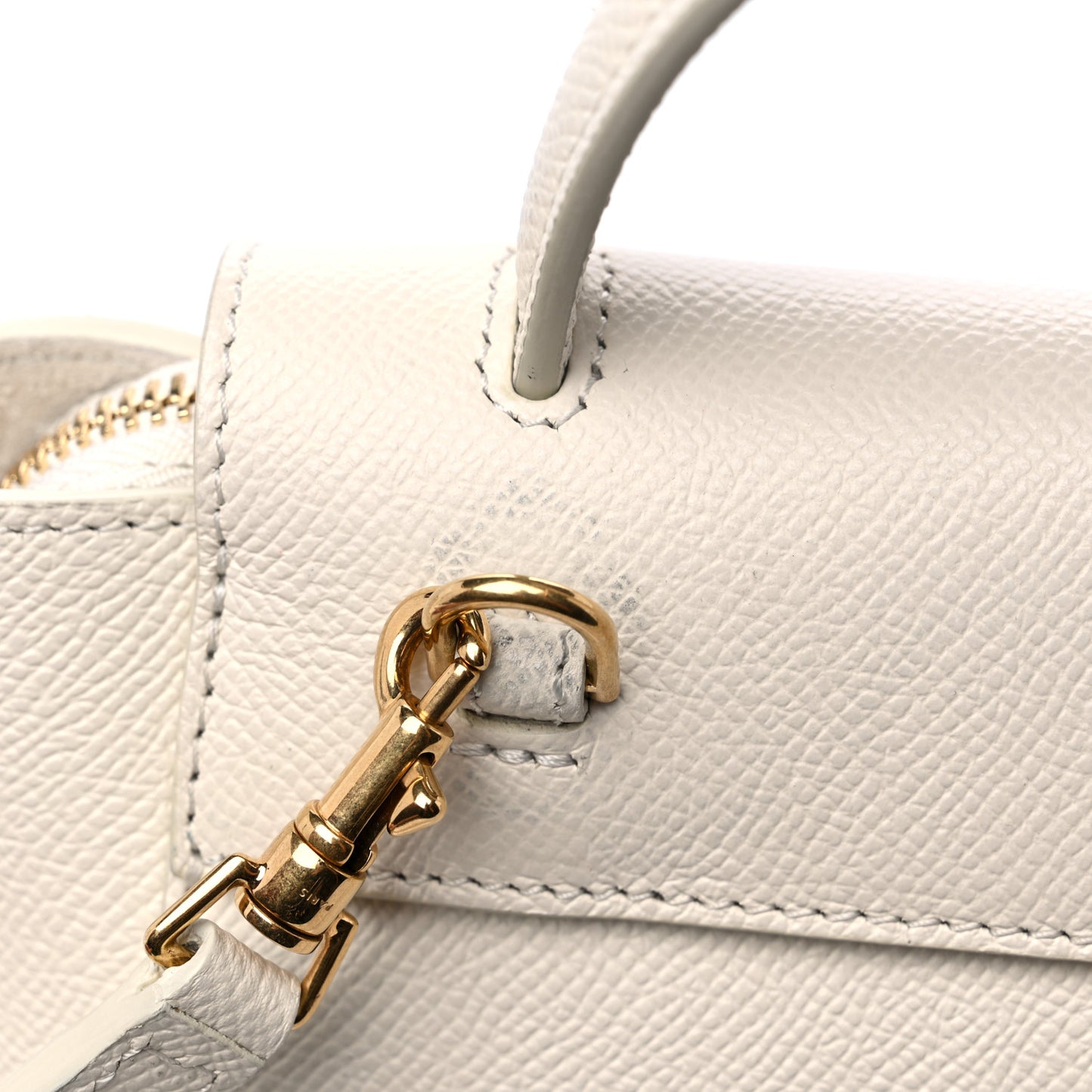 Grained Calfskin Pico Belt Bag Rice