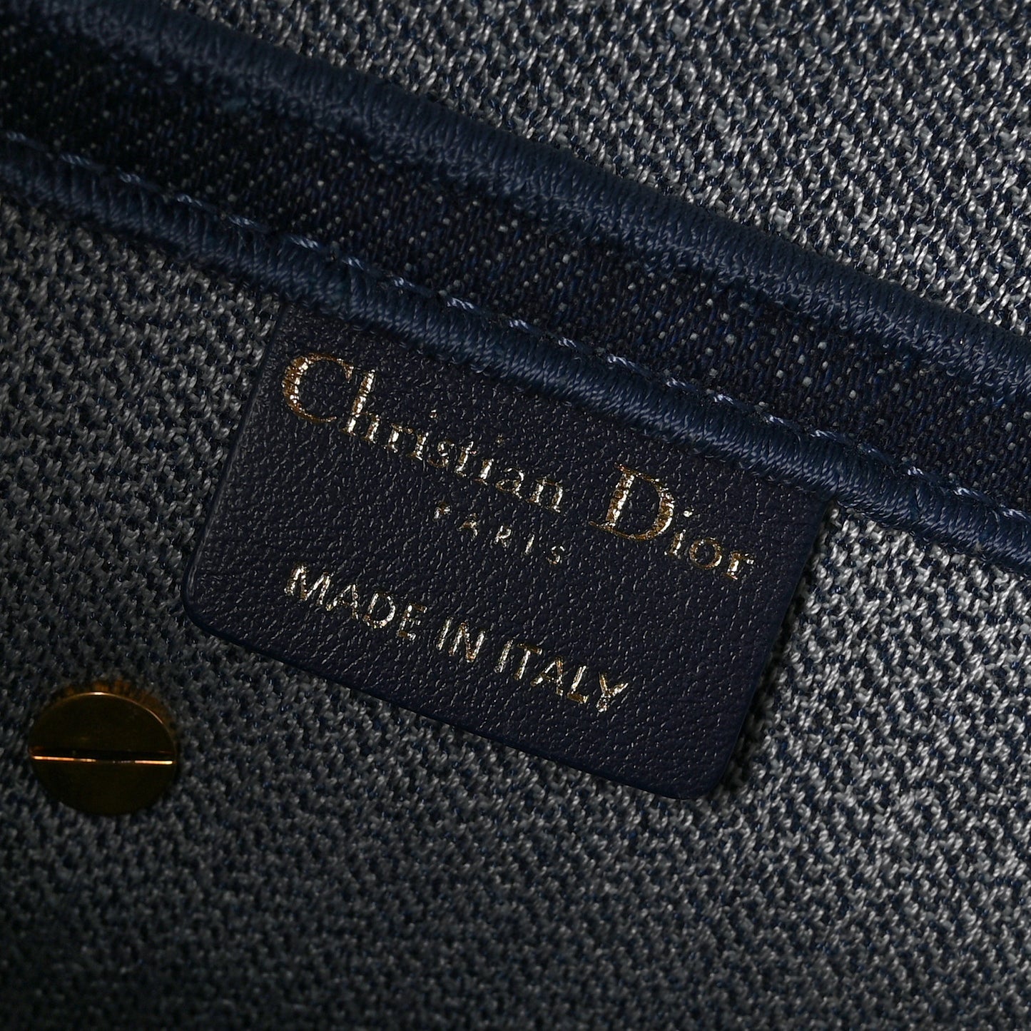 Denim Flowers Embroidered Saddle Bag Blue