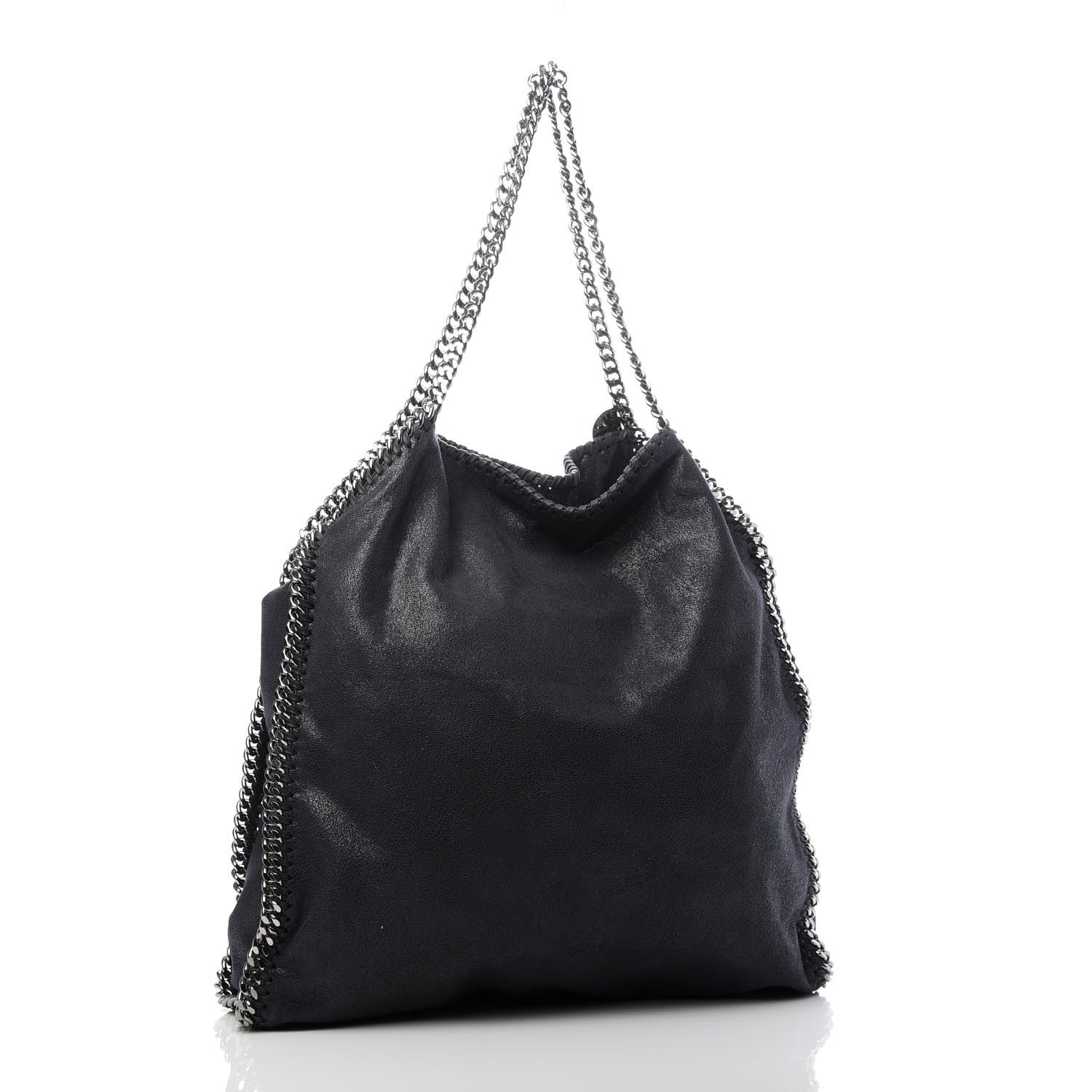 Stella McCartney Shaggy Deer Big Falabella Tote Navy 3 of 9