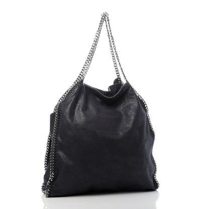 Stella McCartney Shaggy Deer Big Falabella Tote Navy 3 of 9