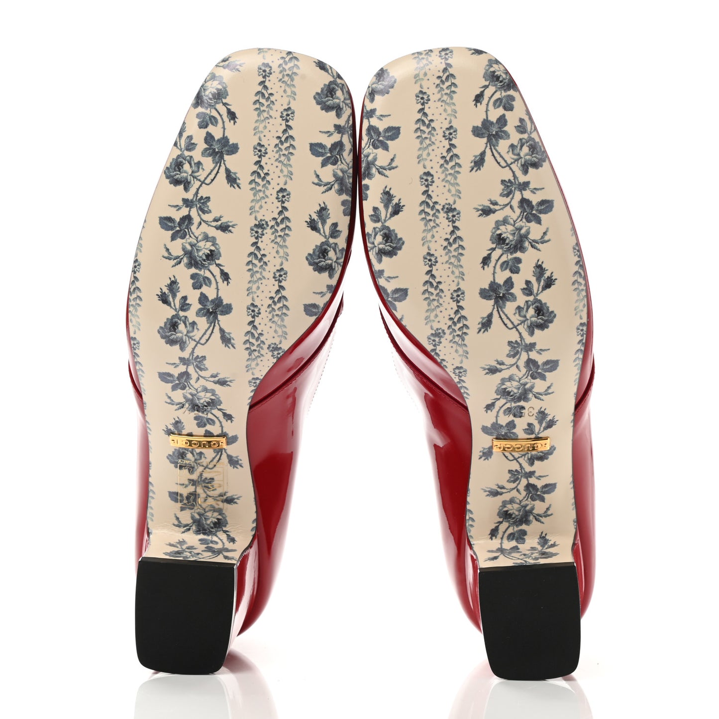 Vernice GG Victoire 55mm Loafer Pumps 35.5 Hibiscus Red