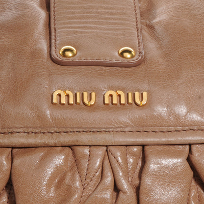 Miu Miu Leather Matelasse Lux Coffer Cammeo 9 of 9