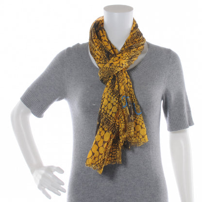 Louis Vuitton Cotton Monogram Kusama Infinity Dots Pareo Scarf Yellow 4 of 6
