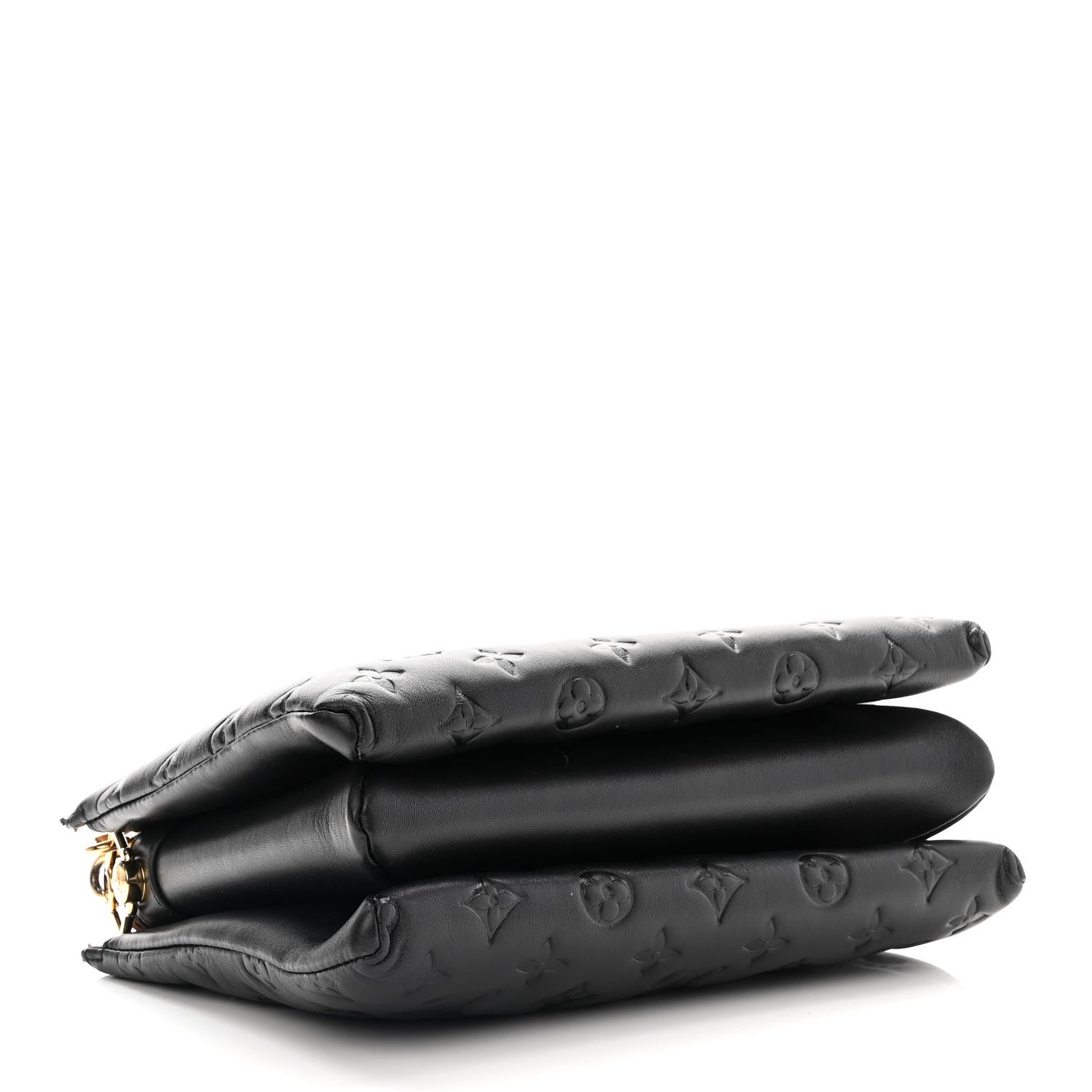 Louis Vuitton Lambskin Embossed Monogram Coussin PM Black 4 of 9