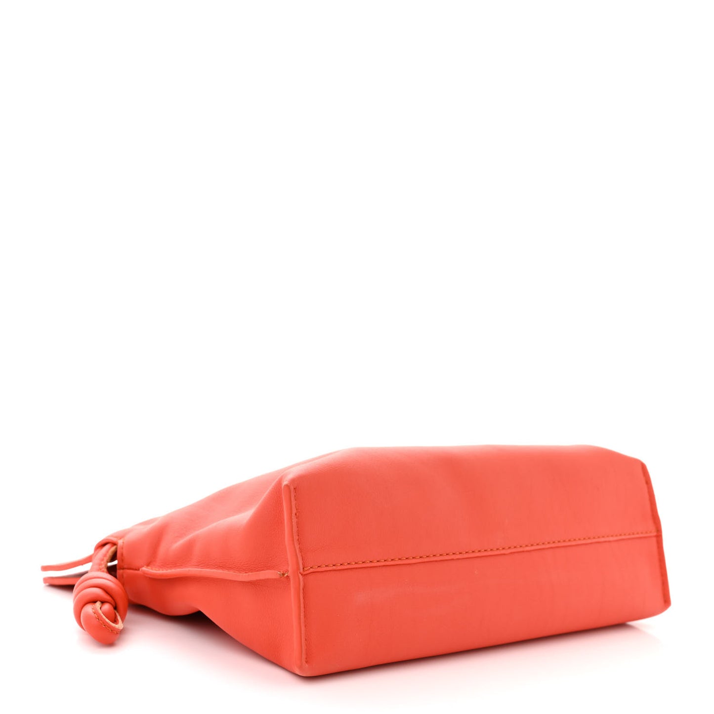 Calfskin Mini Flamenco Knot Clutch Orange