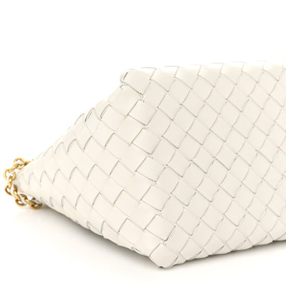 Bottega Veneta Nappa Intrecciato Small Parachute Chain Shoulder Bag Chalk 8 of 9