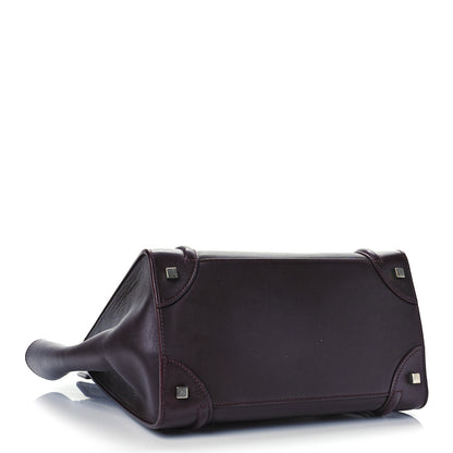 Celine Smooth Calfskin Mini Luggage Burgundy 4 of 9