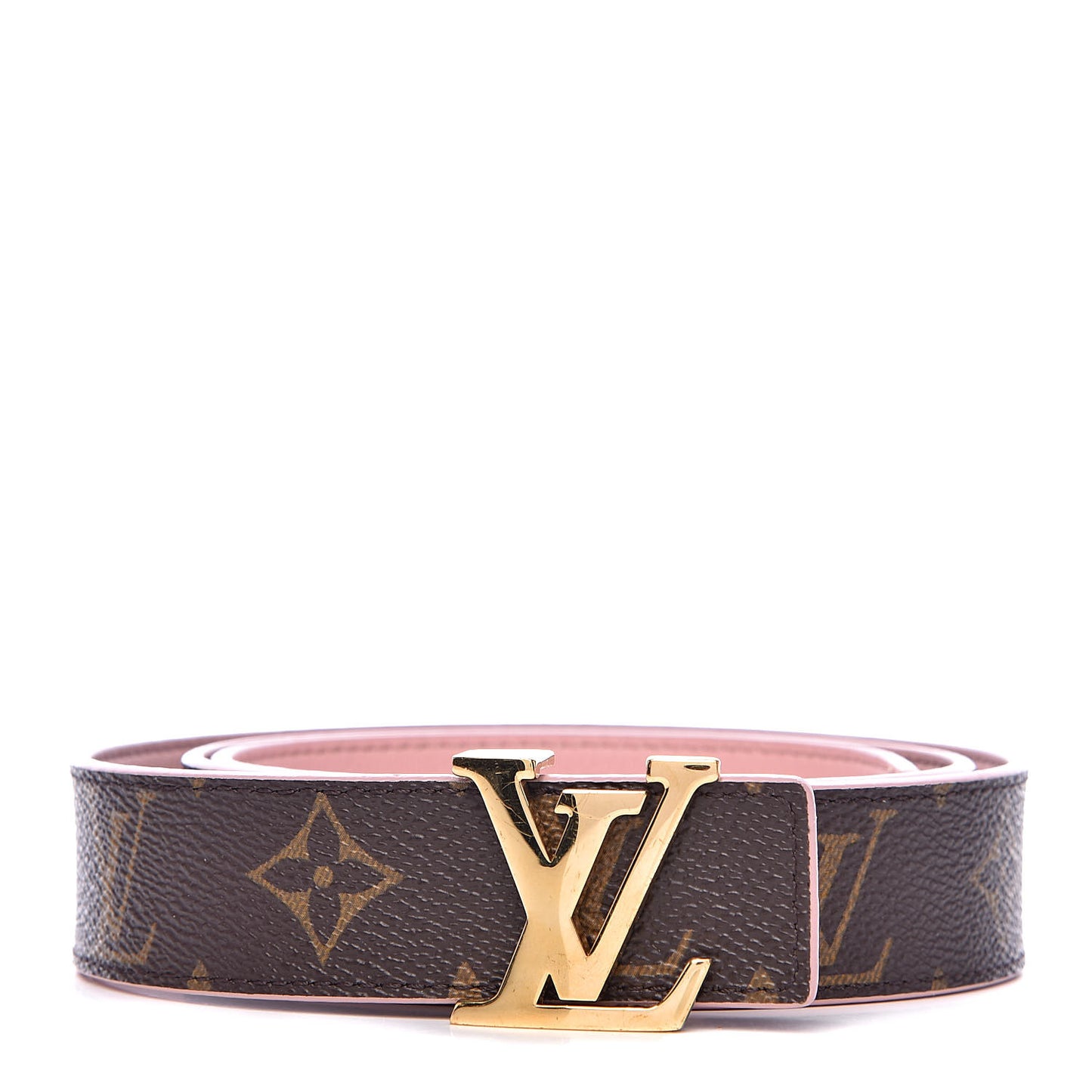 Calfskin Monogram 30mm LV Initiales Reversible Belt 90 36 Rose Ballerine