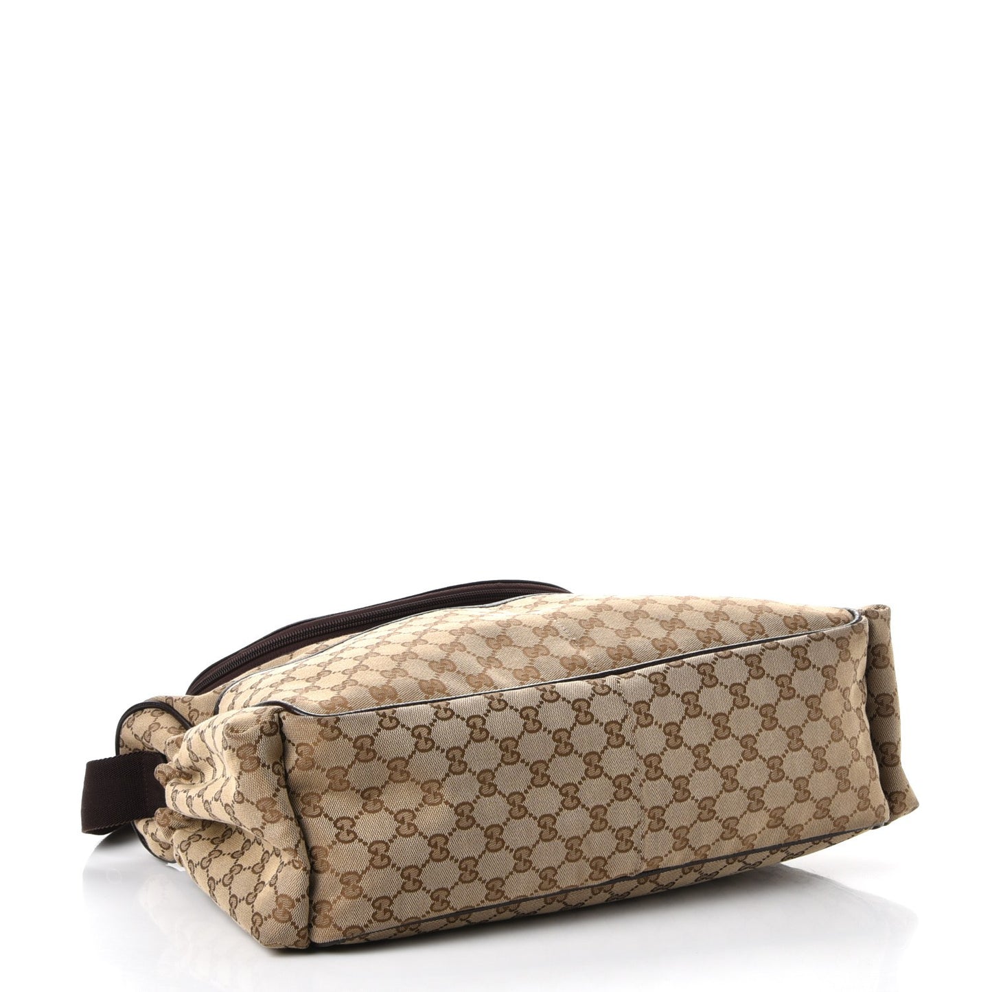 Monogram Natural Pigskin Large Diaper Bag Beige Ebony Cocoa Dark Chocolate