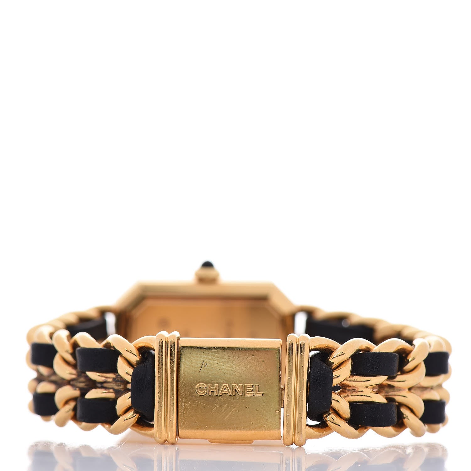 Chanel Stainless Steel Lambskin 20mm Chain Premiere Quartz Watch Gold S 4 of 5