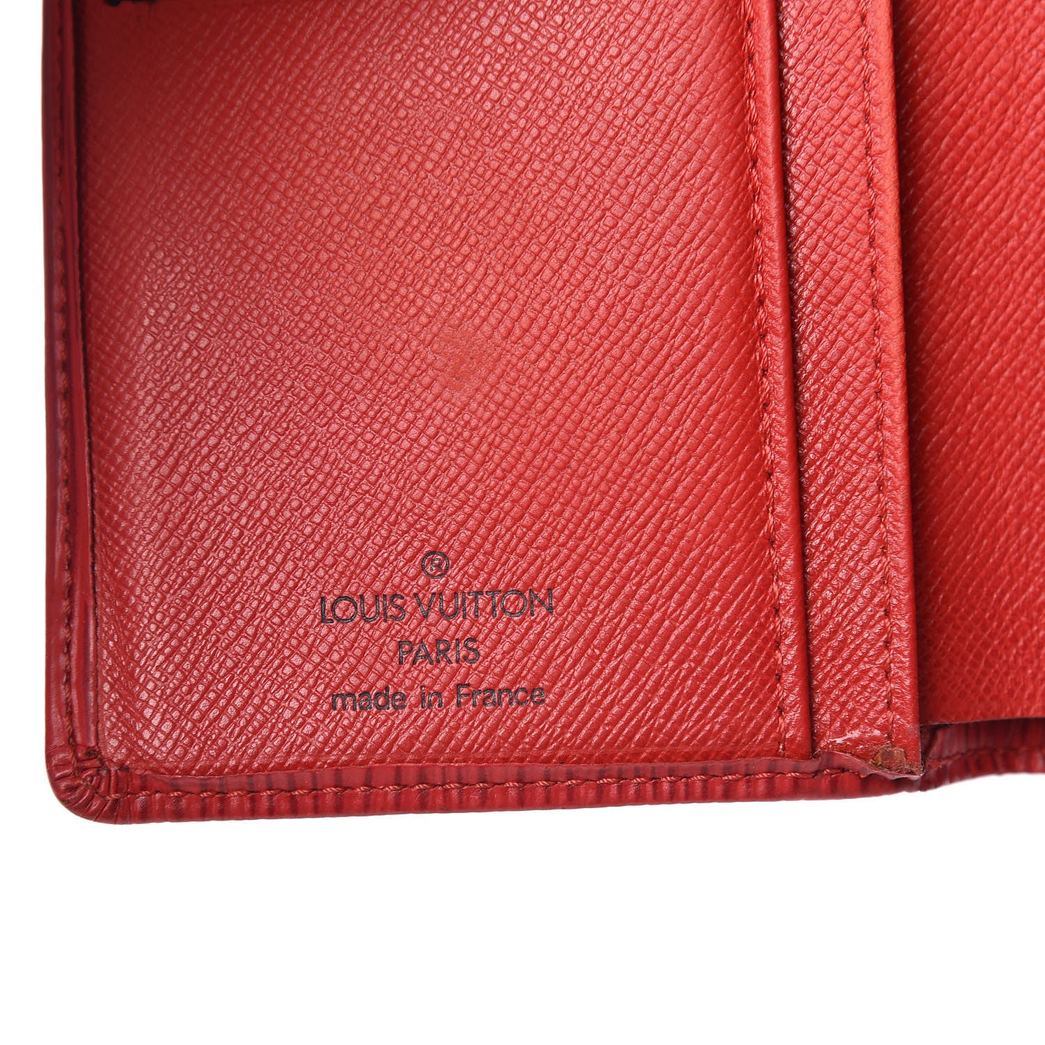 Louis Vuitton Epi French Purse Wallet Castillan Red 6 of 12