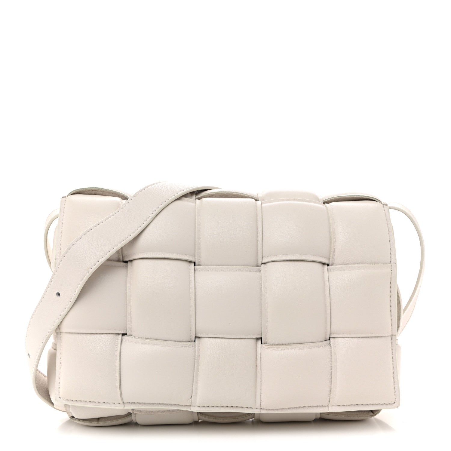 Bottega Veneta Nappa Maxi Intreccio Padded Cassette Crossbody Bag Chalk 1 of 11