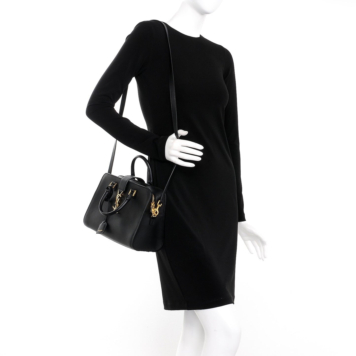 Calfskin Monogram Baby Cabas Black