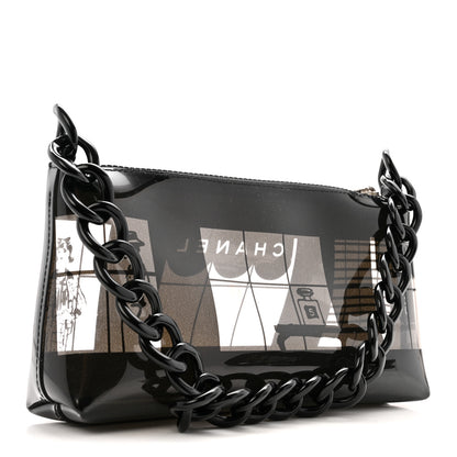 Chanel Vinyl Coco Window Pochette Black 3 of 14