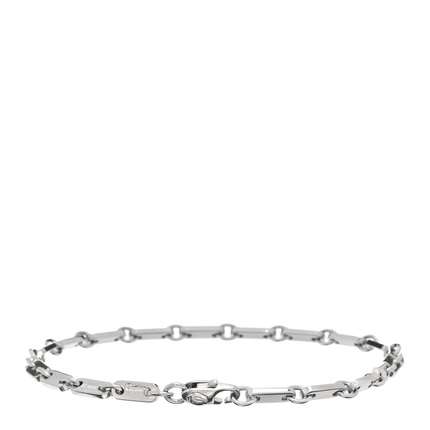 18K White Gold 3.5mm Fidelity Link Bracelet