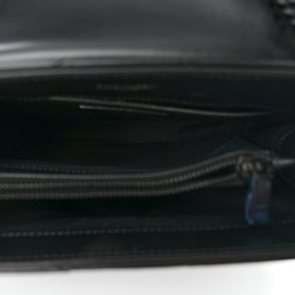 Saint Laurent Calfskin Y Quilted Monogram Monochrome Small Loulou Chain Satchel Black 5 of 9