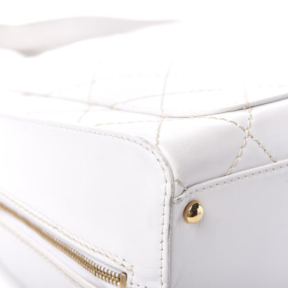 Chanel Calfskin Wild Stitch Surpique Top Handle Bag White 10 of 12