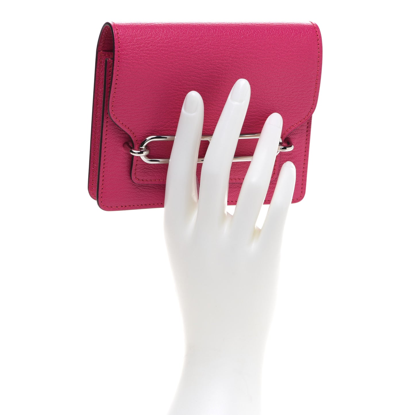 Chevre Mysore Roulis Slim Wallet Rose Shocking