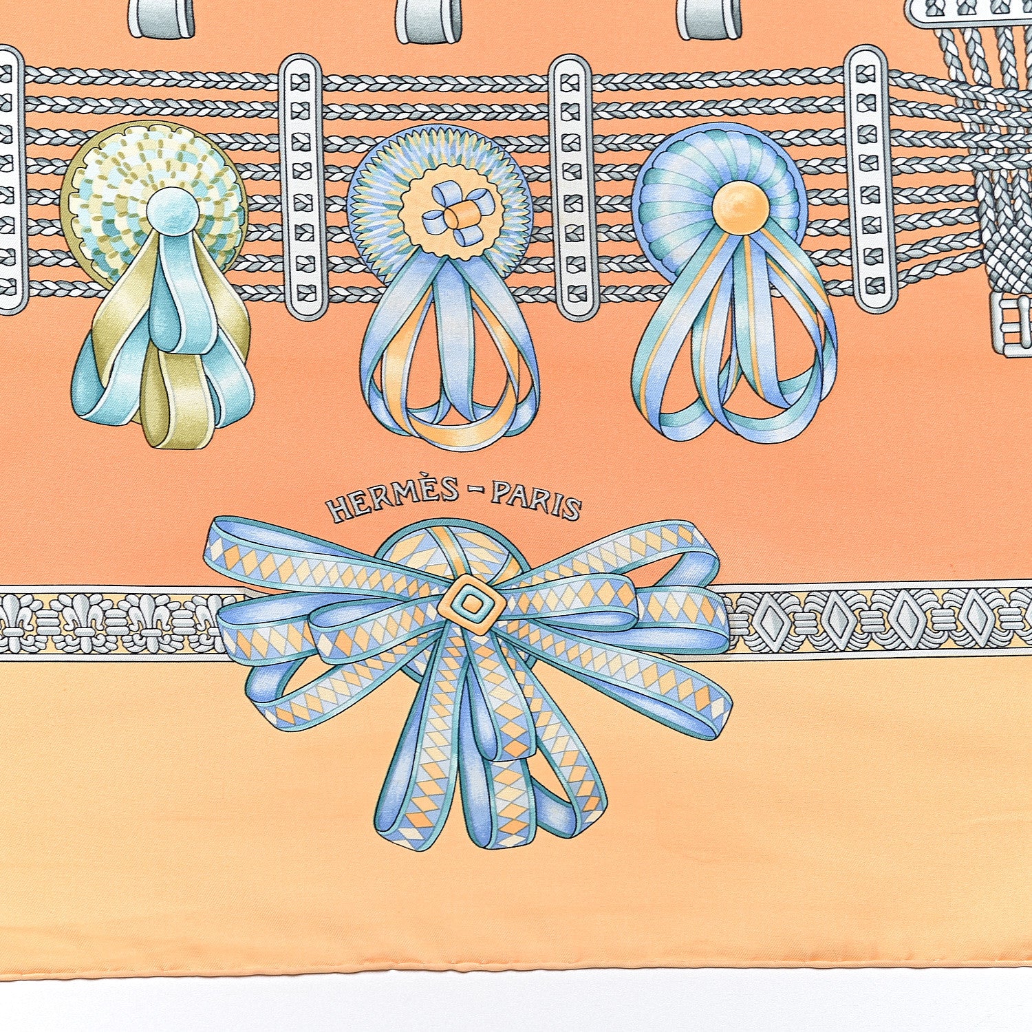 Hermes Silk Les Rubans Du Cheval Scarf 90 3 of 5