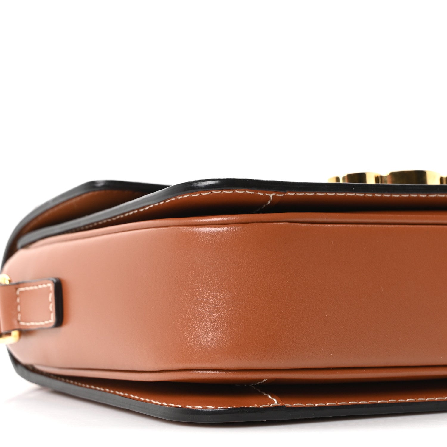 Celine Calfskin Triomphe Canvas Teen Triomphe Bag Tan 9 of 10