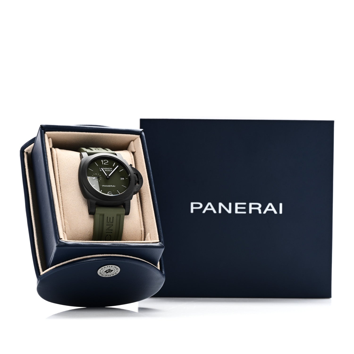 Panerai Carbon Rubber 40mm Luminor Quaranta Carbotech Automatic Watch Green PAM01526 5 of 5