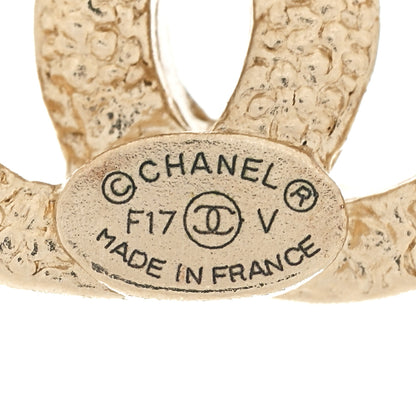 Chanel Crystal CC Earrings Gold 4 of 4