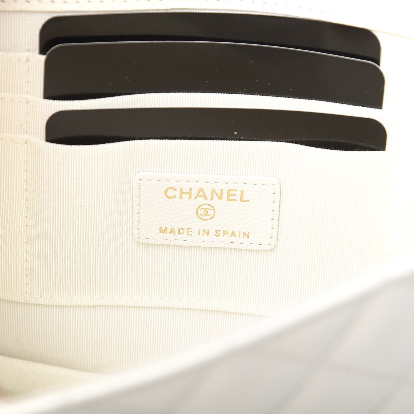 Caviar Quilted Square Flap Clutch White