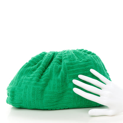 Bottega Veneta Sponge Fabric The Pouch Clutch Grass 2 of 11