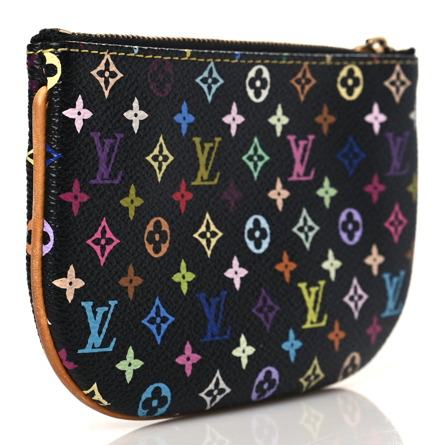 Louis Vuitton Monogram Multicolor Pochette Plate MM Black 3 of 7