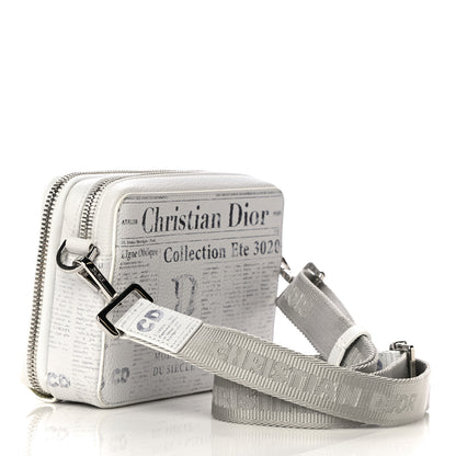Christian Dior X DANIEL ARSHAM Grained Calfskin Newspaper Messenger White 3 of 10