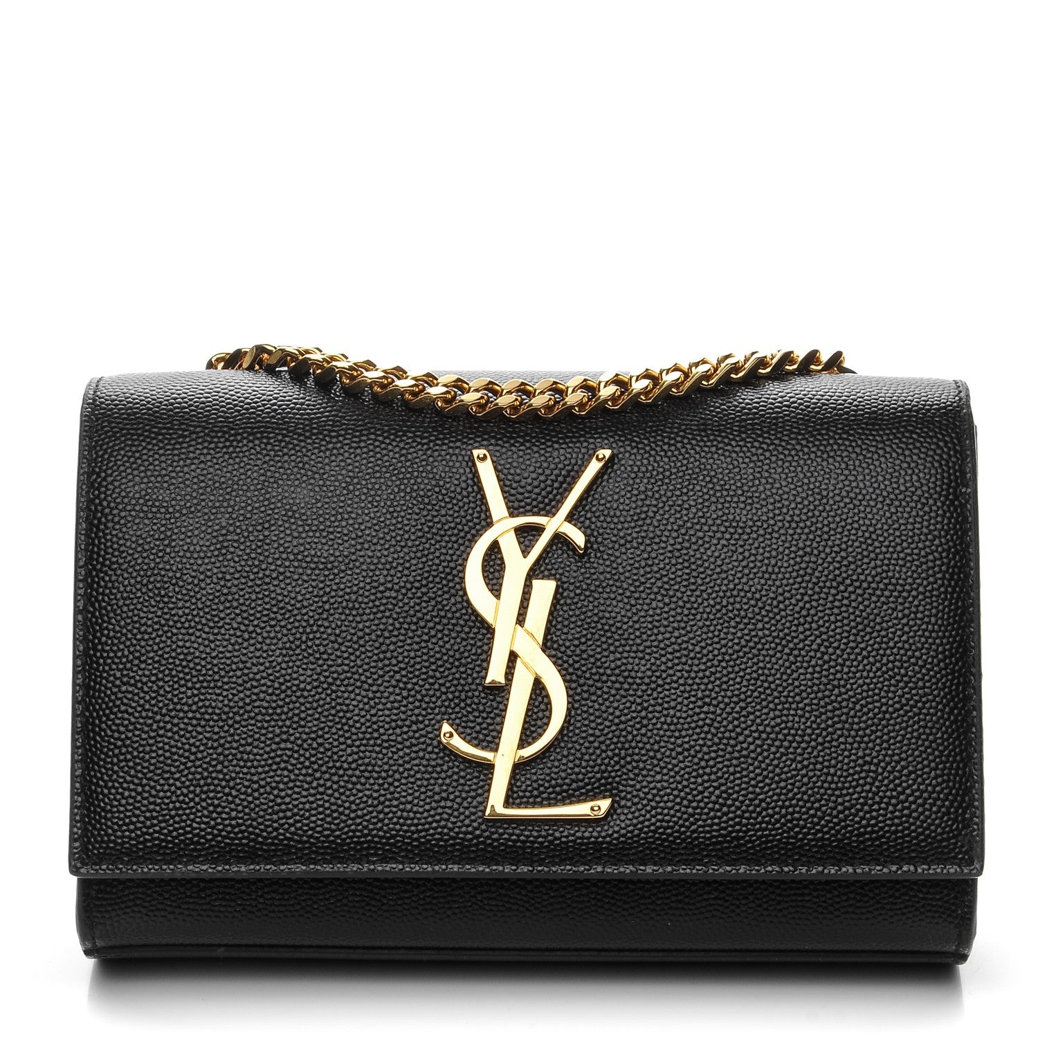 Saint Laurent Grain De Poudre Small Monogram Kate Satchel Black 1 of 7