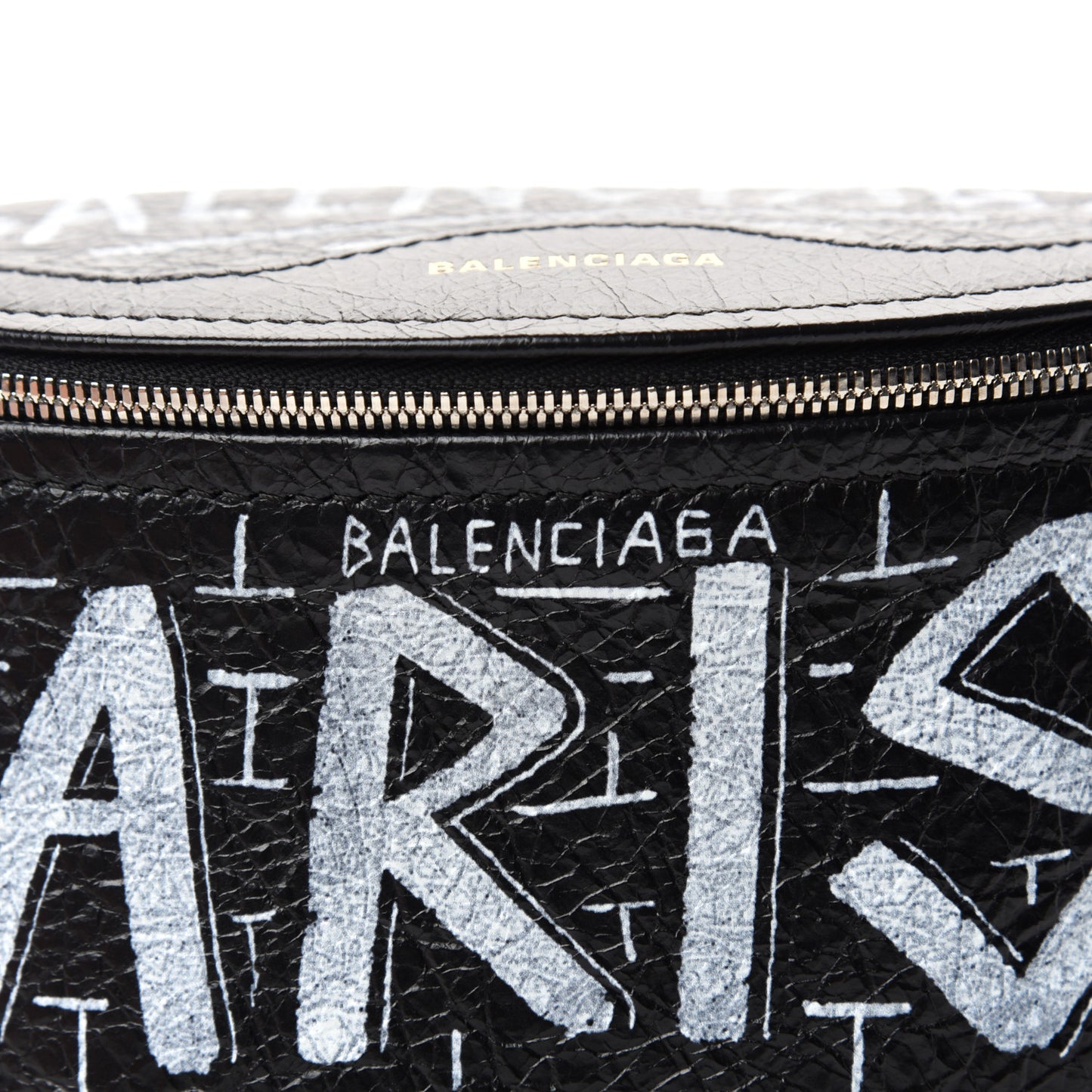 Agneau Arena Graffiti All Over XXS Souvenir Belt Bag Black White