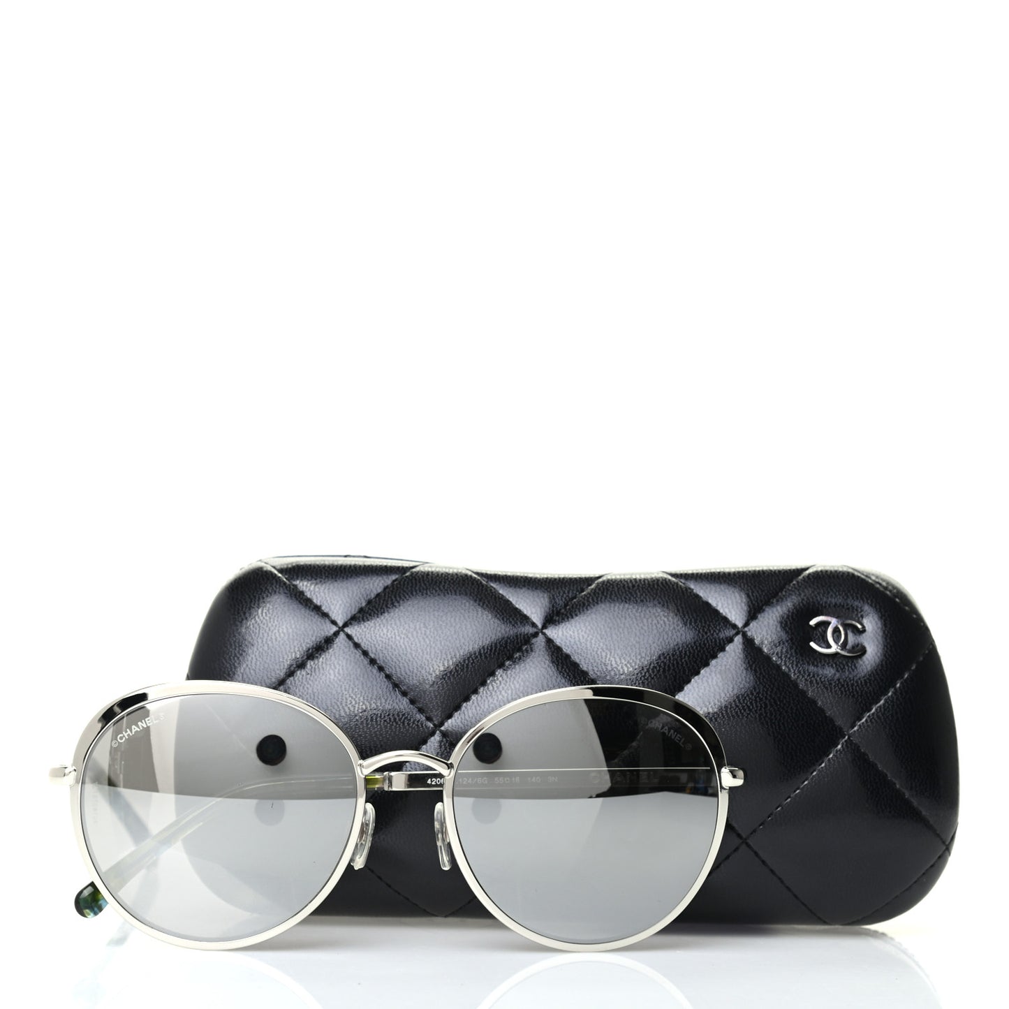 Metal Spring Round Sunglasses 4206 Silver