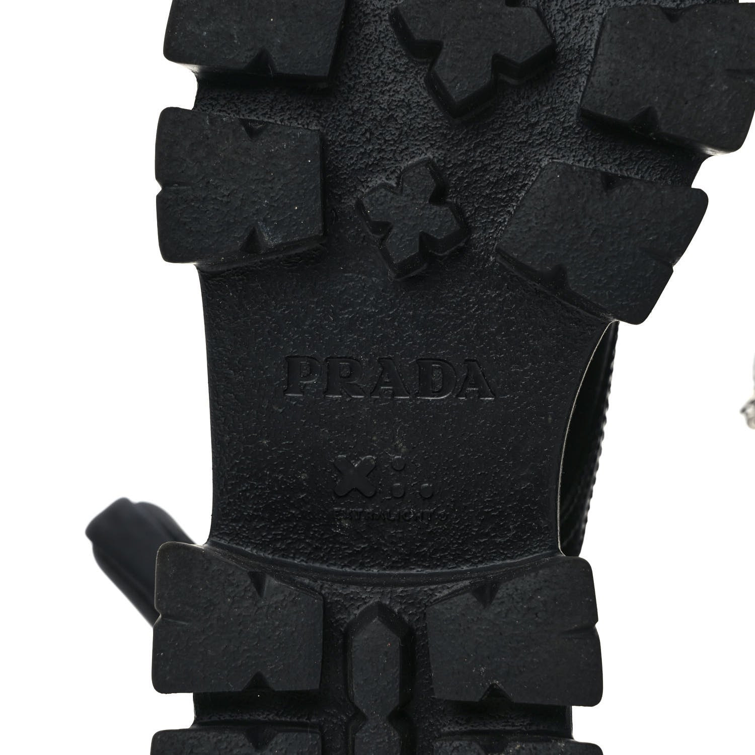 Prada Spazzolato Rois Nylon Metal Triangle Logo Monolith Pouch Pocket 55mm Boots 39 Black 6 of 8
