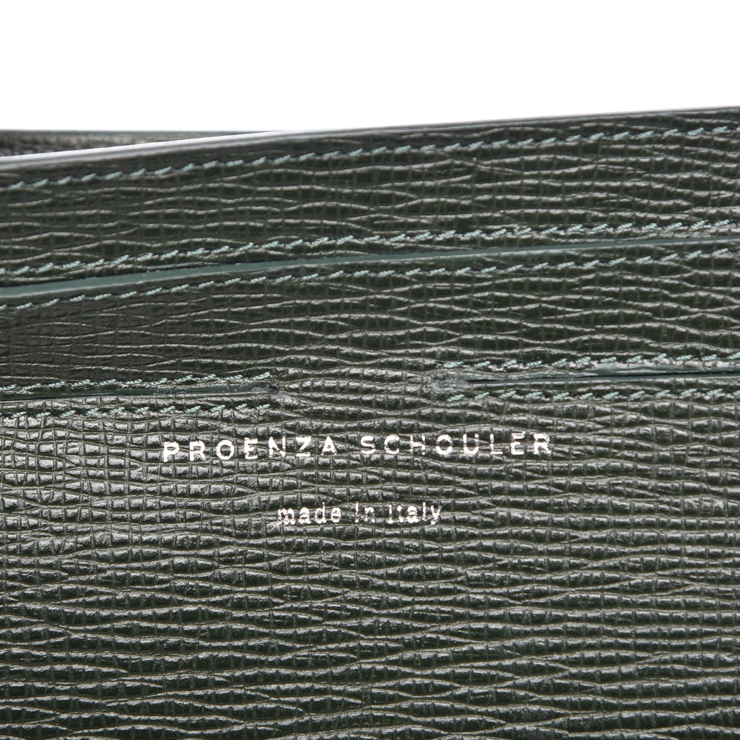Proenza Schouler New Linosa PS11 Wristlet Clutch Verde Bottiglia 6 of 10