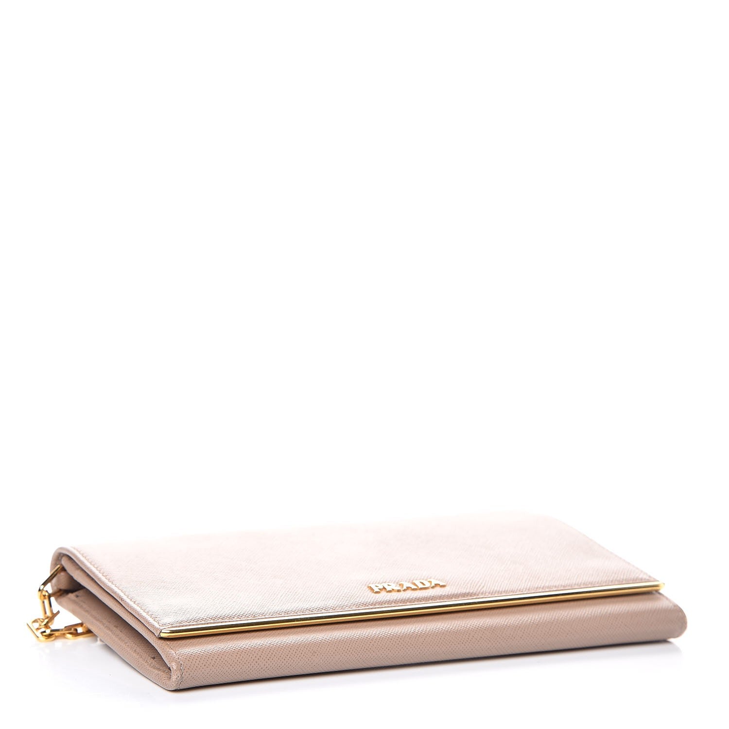 Prada Saffiano Metal Bar Chain Wallet Cammeo 4 of 7