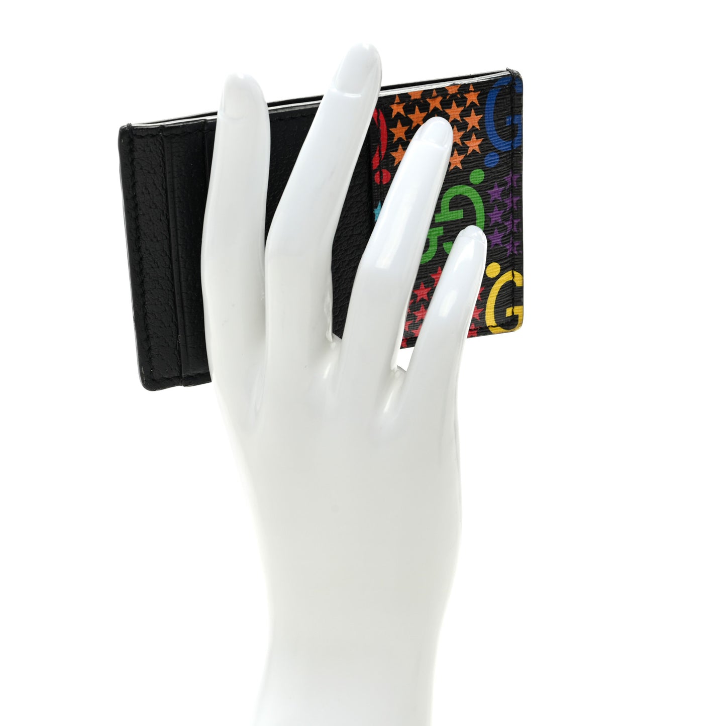 GG Supreme Monogram Psychedelic Card Holder Black