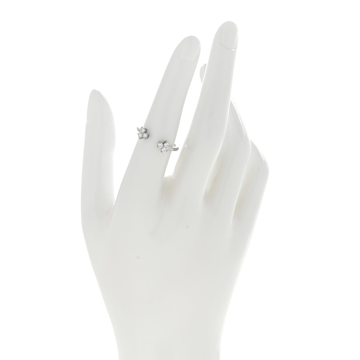 Platinum Diamond Aria Open Ring 53 6.5