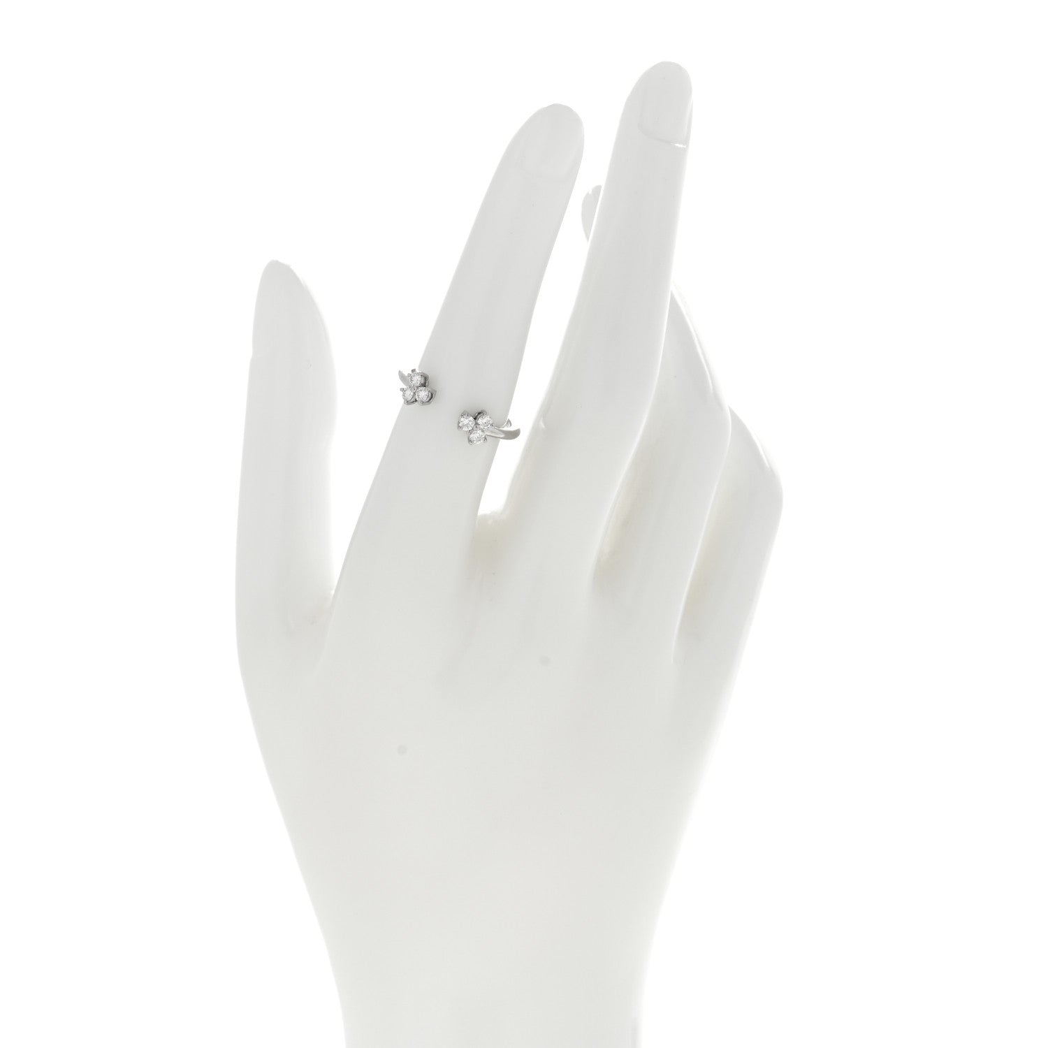 Tiffany Platinum Diamond Aria Open Ring 53 6.5 2 of 4
