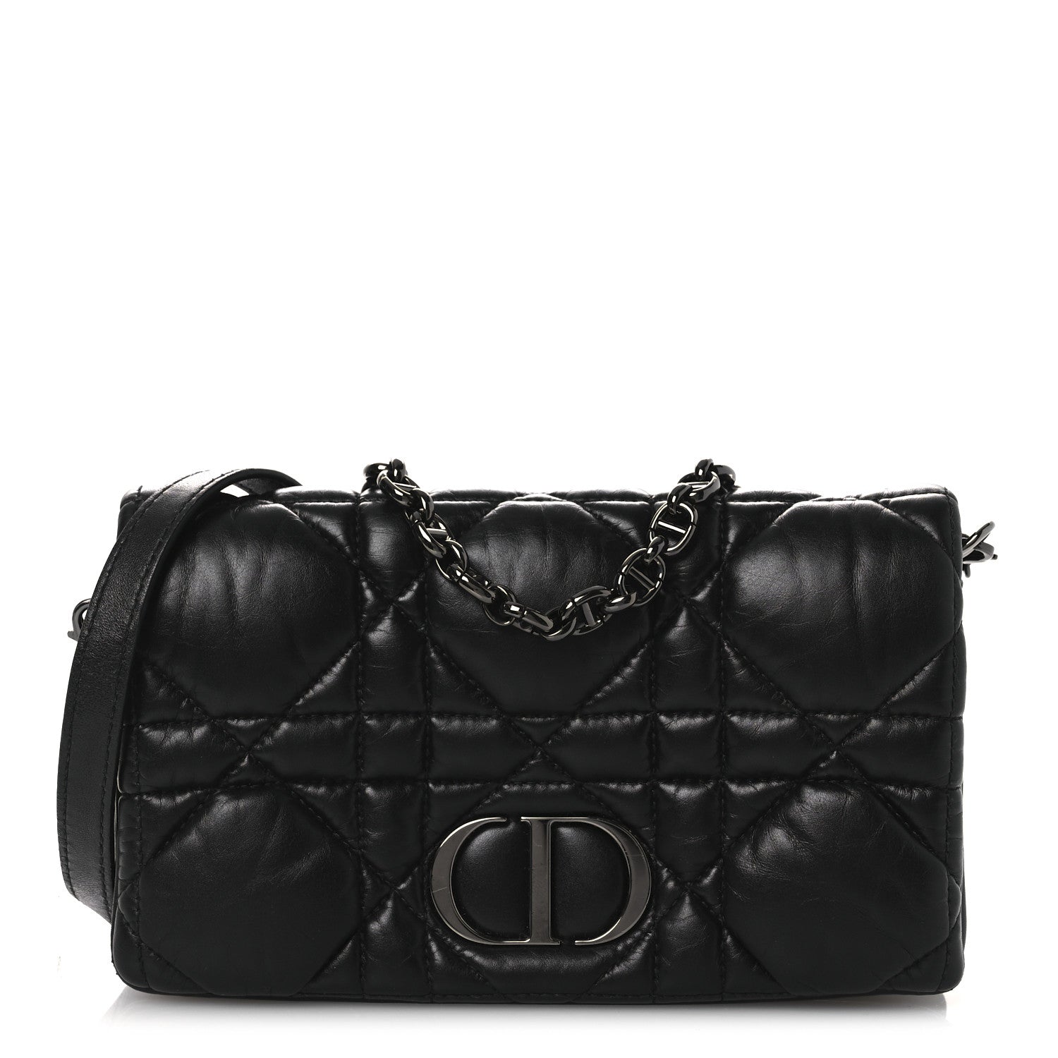 Christian Dior Calfskin Macrocannage Mini Caro Bag Black 1 of 14