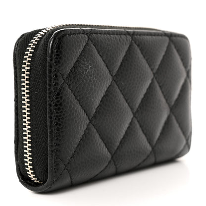 Chanel Caviar Quilted Zip Coin Purse Black 3 of 8