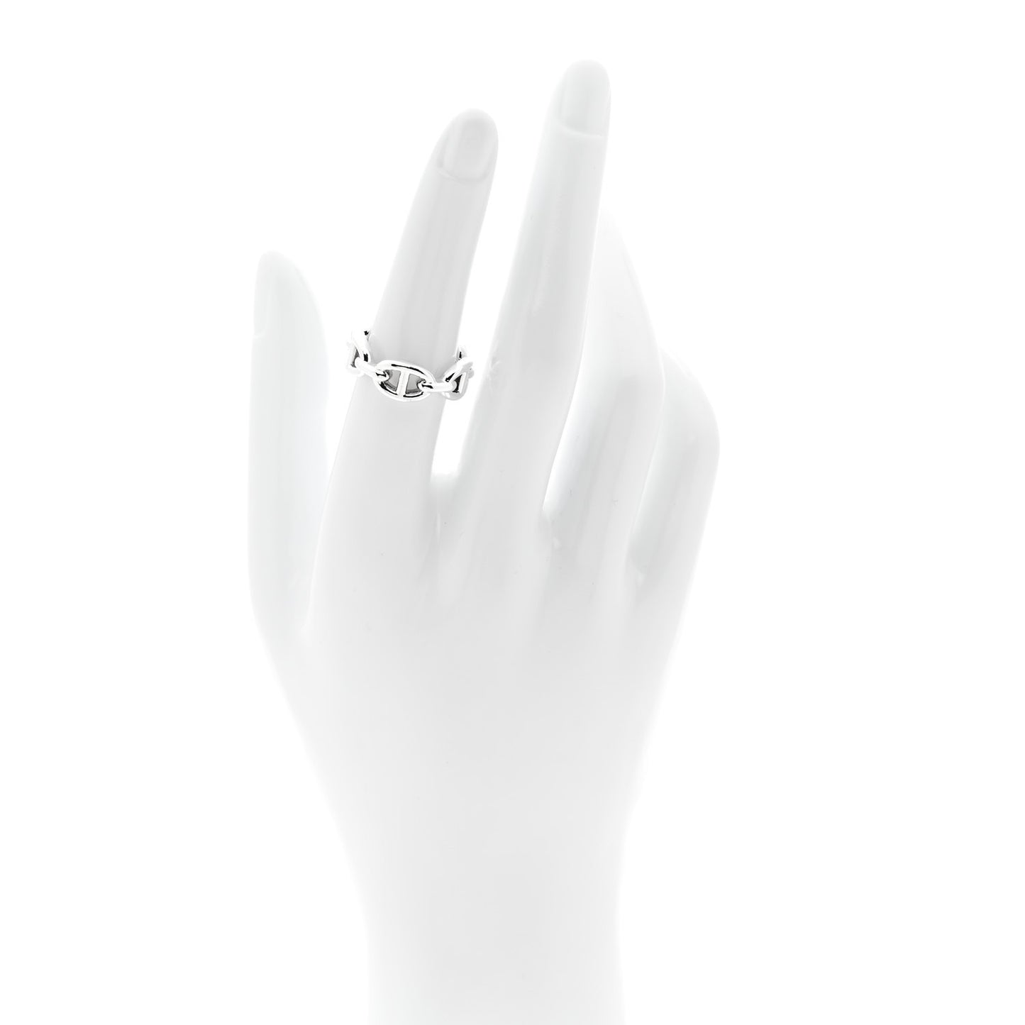Sterling Silver PM Chaine d'Ancre Enchainee Band Ring 52 6