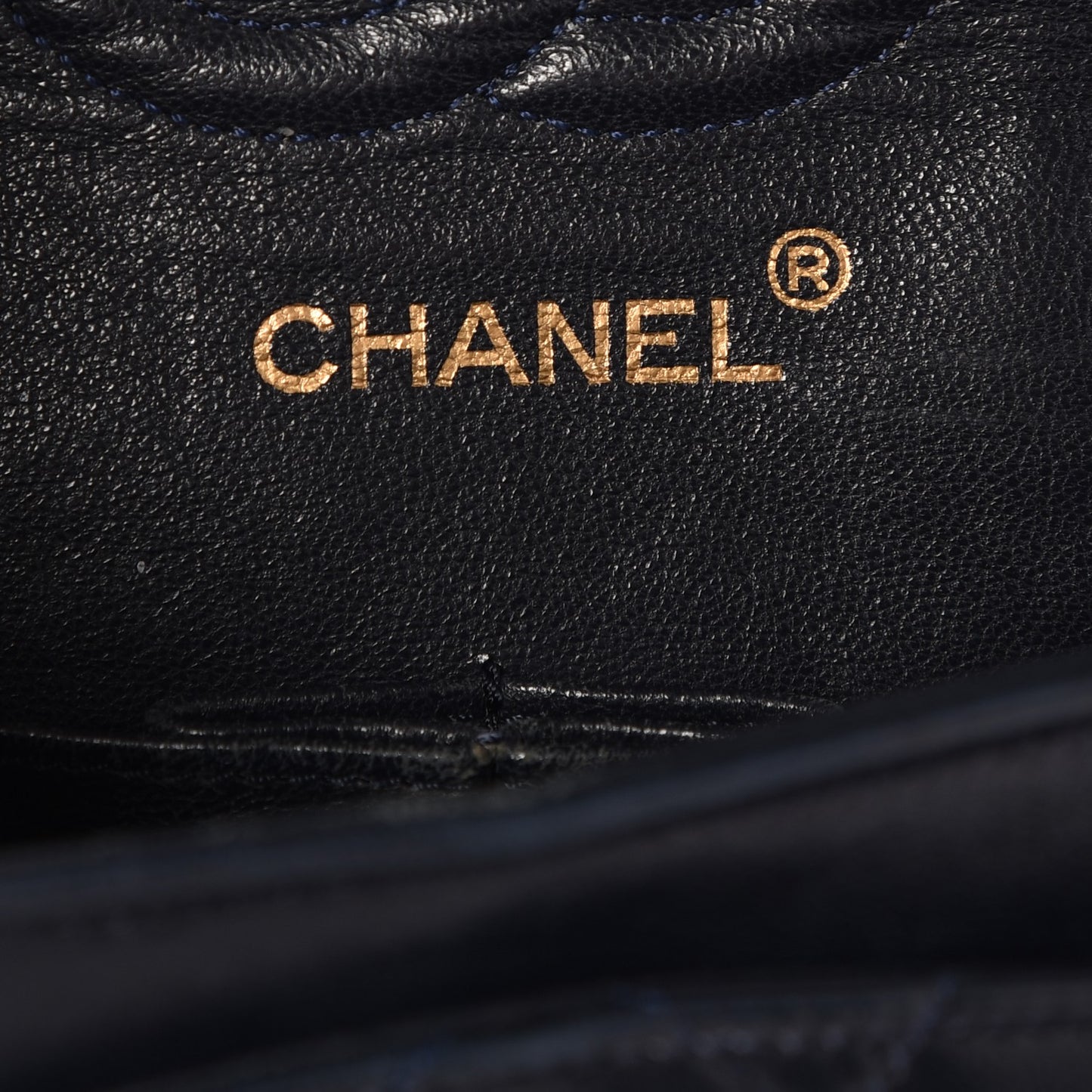 Lambskin Quilted Small Double Flap Navy