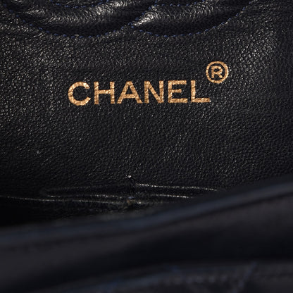 Chanel Lambskin Quilted Small Double Flap Navy 6 of 10